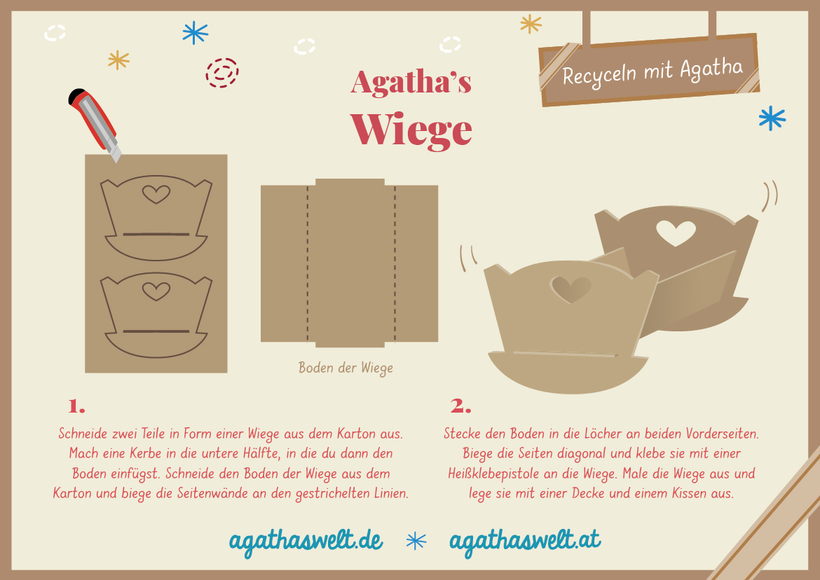 Recyceln mit Agatha: Puppenwiege