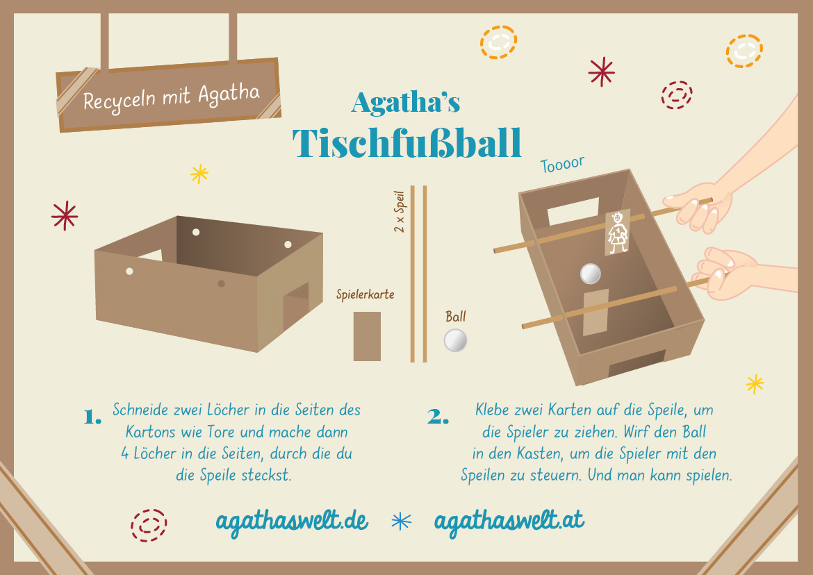 Recyceln mit Agatha: Tischfußball