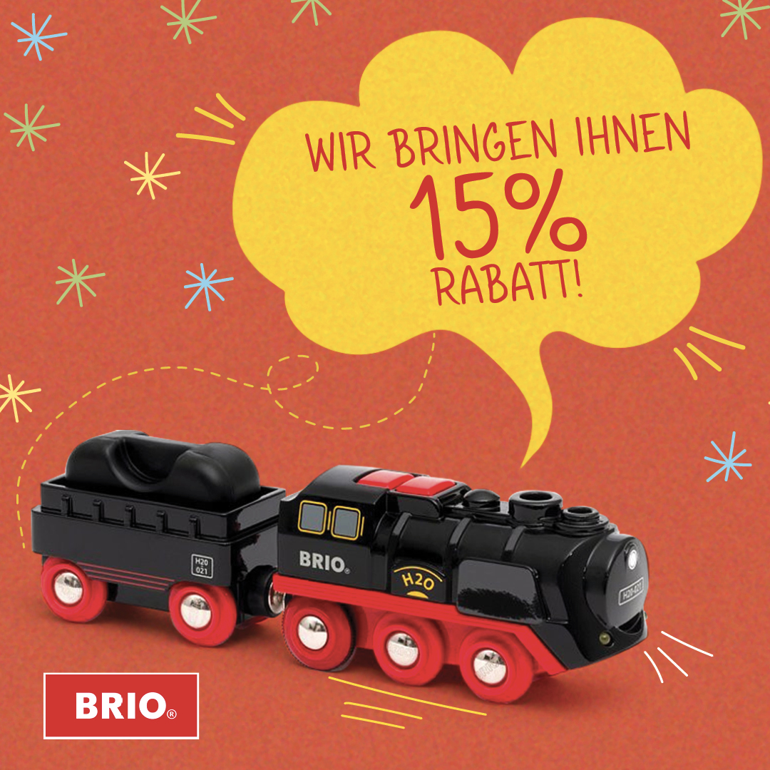 15 % Rabatt auf BRIO-Züge